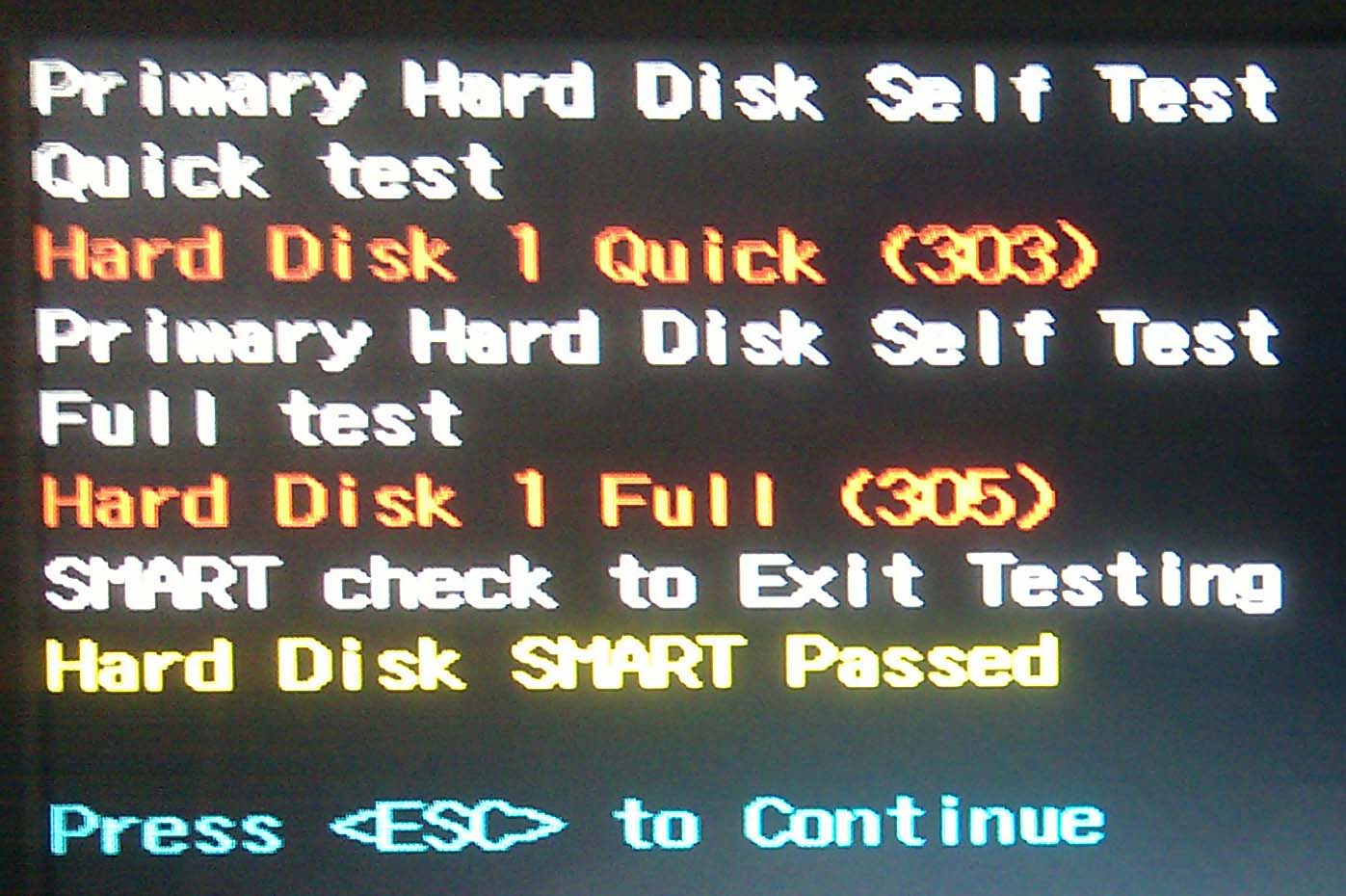 hard disk full 1 305 on a laptop check