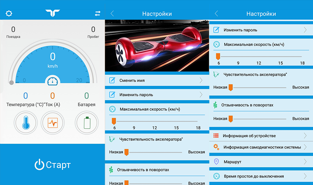 Настройка сегвея Смарт Баланс на ТаоТао taotao soft